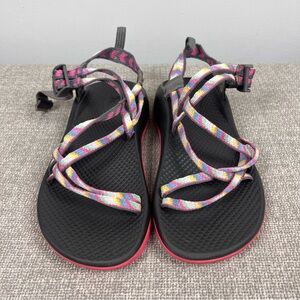 Chaco ZX1 Eco Tread Hiking Outdoor Pink Yellow Sandal Shoe Size 4